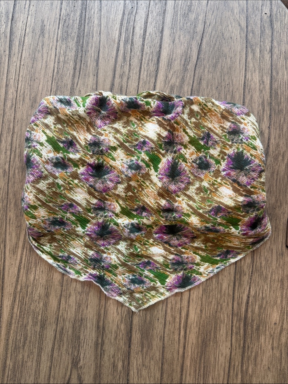 FP ONE Floral Print Tie-Front Crop Top in Multicolor